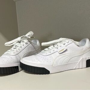 Puma Classic White Sneakers with Black Accents